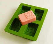 Love At First Sight - 4 Cell Silicone Soap Mould Mold Melt And Pour Cold Process