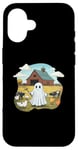 iPhone 16 Funny Ghost Farmer Halloween Barnyard Farm Animal Cute Ghost Case