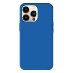 Coque silicone unie Mat Bleu compatible Apple iPhone 13 Pro - Neuf