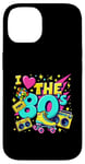 Coque pour iPhone 14 Chemise « I Love The 80s » pour homme et femme, costume de fête vintage des années 80