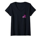 Womens Pink Ice Skates Figures Skating Girls Ice Skating V-Neck T-Shirt