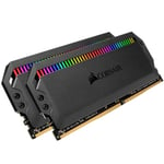 Corsair DOMINATOR PLATINUM RGB 32GB (2x16GB) DDR4 4000 (PC4-32000) C18 1.35V AMD Optimized Desktop Memory - Black CMT32GX4M2Z4000C18