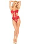 Leg Avenue RED Wrap Me Up Valentines Ribbon Bow Gift Sexy Underwear Set OS