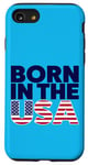 Coque pour iPhone SE (2020) / 7 / 8 T-shirts graphiques fantaisie avec inscription « Proud Born In The USA »