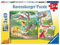 Ravensburger Rapunzel, Little Red Riding Hood, And The Frog Prince, 49 Styck, Tecknade Serier, 5 År