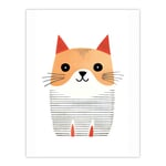 Simple Cute Cat Pencil Drawing Kids Bedroom Artwork Extra Large XL Unframed Wall Art Poster Print