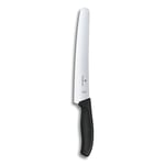 Victorinox Bread/Pastry Knife Swiss Classic in Gift Box, Stainless Steel, Black, 30 x 5 x 5 cm