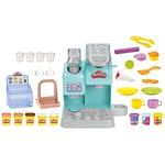 Play-Doh Kitchen Creations Mon Super Café, 20 Accessoires Et 8 Pots De Pte Ã€ Modeler, Jouet Culinaire