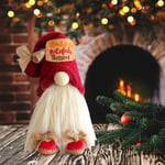 Lovely Christmas Faceless Dolls Red Hat Xmas Dwarf Doll Dwarf Doll  Holiday