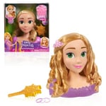 Tête à coiffer Raiponce Princesses Disney de 20 cm de Haut avec Accessoires, 7 Accessoires, Chevelure Blonde, Jeux d’Imitation, Jouets pour Enfants par Just Play