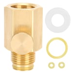 Raguso Soda Cylinder Adapter Valve Soda Adapter Connector Soda Accessories with Switch Female Thread TR21-4 to Male Thread G1/2 for Soda Stream
