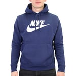 Nike BV2973 M NSW CLUB HOODIE PO BB GX Sweatshirt mens midnight navy/midnight navy/white S-T