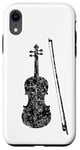 Coque pour iPhone XR Violon et Archet (Noir Ancien) Violoniste