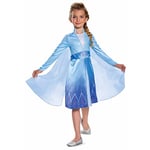 Disney Official Classic Frozen Elsa Dress Up for Girls, Frozen Dress Costume Kids, Princess Costumes Fancy Dress Outfit, S (5-6 yrs)