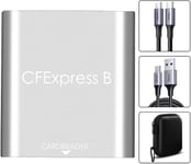 Lecteur De Carte Express De Type B Avec Câbles Usb C Et Usb A, 10 Gbps, Usb 3.2 Gen 2, Étui Portable, Support Port Thunderbolt 3/4, Compatible Avec Windows/Macos/Linux/Chrom