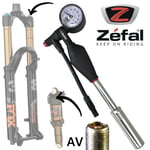 Zefal Vélo de Montagne Descente Pompe de Fourche Z Choc Argent/Noir