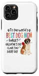 iPhone 11 Pro St Bernard Best Dog Mom Valentines Day Funny Dogs Lovers Case