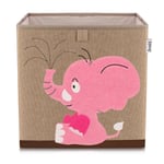 Boîte de rangement en tissu pour enfant "éléphant rose", compatible Ikea Kallax Lifeney Fackelmann