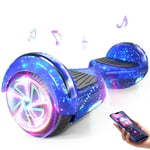 SISIGAD Hoverboard, Electric Scooters with Bluetooth & 6.5" Flash Wheels & LED Headlights Fender Lights, All Terrain for Kids