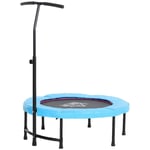 HOMCOM 40'' Mini Trampoline Rebounder Jumper w/ Handle Fitness 100kg, Blue