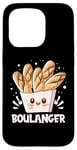 Coque pour iPhone 15 Pro Boulanger Baguettes Heureux