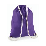 Westford Mill Cotton Gymsack - ryggsäck - Purple - One Size