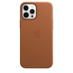 Genuine / Official Apple iPhone 12 Pro Max Leather MagSafe Case - Saddle Brown