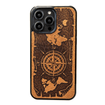 Bewood iPhone 15 Pro Max Mobilskal Compass Rose Merbau