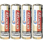 Conrad energy Extreme Power FR6 Pile LR6 (AA) Lithium 2900 mAh 1.5 V 4 pc(s)