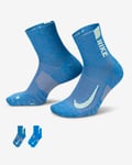 Nike Multiplier Running Ankle Socks (2 Pairs)