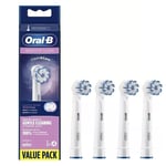 Braun Oral-B SENSITIVE CLEAN  Replacement Electric Toothbrush Heads - 4 X