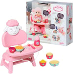 Baby Annabell Lunch Time Doll Accessory - Food-Themed Toy - Sound & Light Effects - Includes 3 Main Courses, 3 Desserts & Bottle - For 36cm & 43cm Dolls - Ages 3 & Up