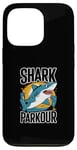 Coque pour iPhone 13 Pro Graphique d'aventure énergétique Shark Parkour