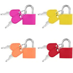 Flintronic 4PCS Petit Cadenas à Bagage, Petit Cadenas avec 2 Clés, Multicolore Mini Cadenas à Bagage Cadenas Valise pour Bagage Valise, Petit Cadenas Valise pour Voyage/Valise/Casiers (30x23cm)