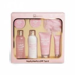 Coffret Cadeau Femme Scrub Shampooing Gel Douche Sels De Bain Gloss À Lèvres