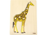 Viga 44605 Pussel På Ett Block Med Handtag - Giraff