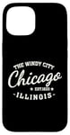 Coque pour iPhone 15 Vintage Retro Love Chicago Illinois Windy City est une ville créée en 1833