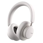 Urbanista Miami True Wireless Over Ear Headphones, Active Noise Cancelling Bluetooth Headphones, Built-In Microphone, 50 Hr Playtime, ANC Earphones with On Ear Detection & Carry Case, White Pearl