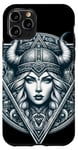 Coque pour iPhone 11 Pro Shield Maid Viking Raven Mythologie nordique