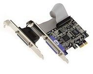 KALEA-INFORMATIQUE Carte Contrôleur PCIE PARALLELE LPT 2 Ports IEEE1284 DB25 avec Puce ASIX 9865, Compatible SPP, EPP et ECP