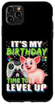 Coque pour iPhone 11 Pro Max It's My Birthday Pig Time to Level Up Jeu vidéo