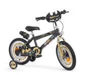 Toimsa Kids Batman Bike Black 16" Childrens Boys Bicycle w/ Removable Stabiliser