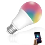 VARICART Smart Light Bulbs E27 Edison Screw, 10W WiFi Dimmable RGB Colour Changing LED Bulb, Warm White 3000K 1000LM, Compatible with Alexa and Google Home, No Hub Required APP Remote Control 2 Pack