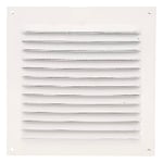 Amig - Grille de ventilation carrée en Aluminium avec moustiquaire | Grilles d'aération pour sortie d'air | Idéal pour plafond de cuisine et salle de bain | Dimensions : 150 x 150 mm | Couleur: Blanc