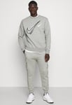 Nike Mens Multi Swoosh Crew Neck Tracksuit in Grey Fleece - Size Medium