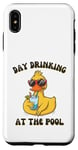 iPhone XS Max Funny Duck Swimming Pool Vacation Day Drinking At The Pool Case