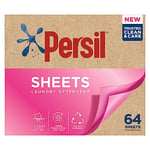 Persil Bio-degradable Laundry Detergent Sheets washing sheets with naturally derived stain removers easy to use, carry and store 64 sheets