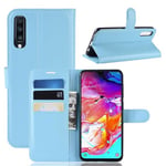 Galaxy A70      Pu Wallet Case    [Lightblue]