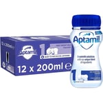 Aptamil First Infant Milk Stage1 Ready Made 0-6 Baby Formula -Pack of 12 x 200ml