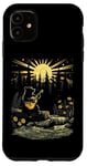 Coque pour iPhone 11 Cottagecore Ours esthétique jouant de la guitare banjo